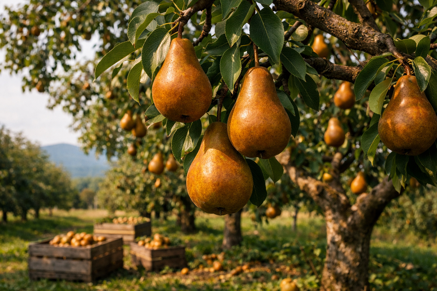 Pear trees at Stone Ridge Orchard