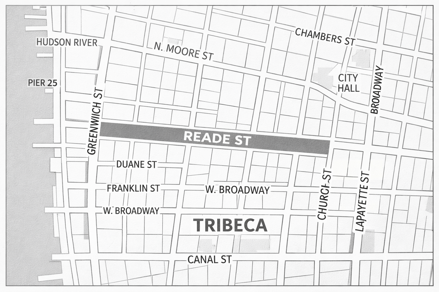 Map showing Maison Verre location in Tribeca